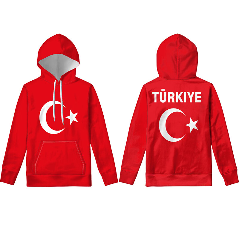 تركيا ذكر هوديي مخصص اسم رقم تور البلوز علم الدولة tr التركية ترك البلد كلية طباعة صور الملابس