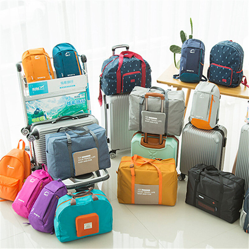 Women Folding Travel Bag Unisex Luggage Travel Handbags WaterProof Travel Bag Large Capacity Bag Women Nylon Bags Bolsas
