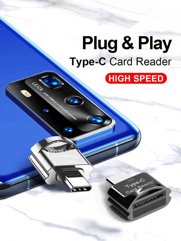 USB 3.0 Loại C Sang Micro-SD TF Adapter OTG Cardreader Mini Đầu Đọc Thẻ Thông Minh Đầu Đọc Thẻ Nhớ dành Cho Laptop Samsung