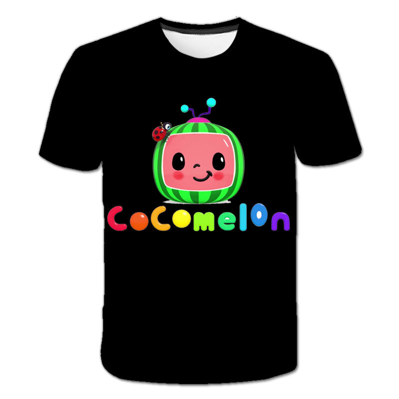 2021 nuovi vestiti per bambini Cocomelon magliette con stampa 3D neonati ragazze magliette per bambini magliette estate bambini Cartoon Anime Tshirt