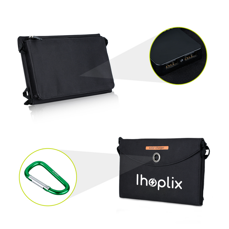 IHOPLIX 25W Solar Panel 5V2A Portable Solar System For Home Kit Lengkap Dual USB Output Untuk Power bank, camping, travel, phone