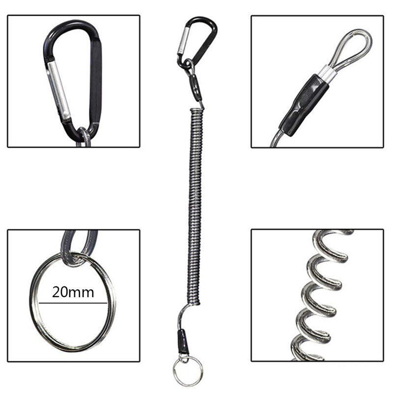 Telescopic Fishing Rope Elastic Cable Protection Safety Portable Travel Stretch 1PC Supplies Fishing Lanyard Rowing