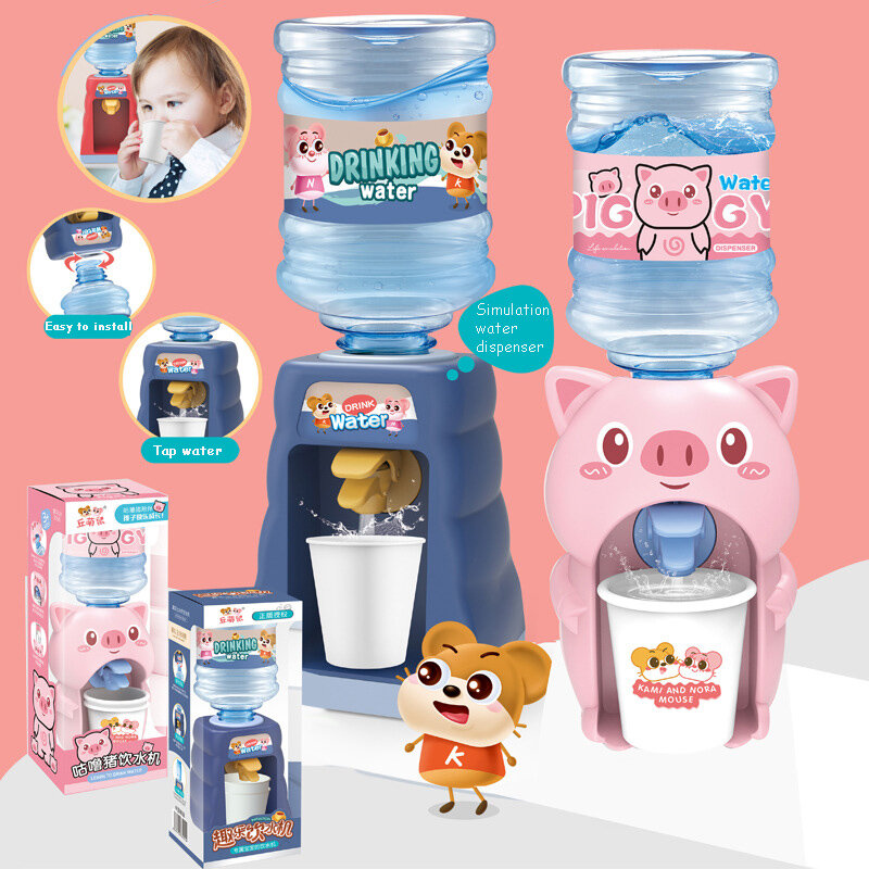 Mini Wasser Dispenser Cartoon Trinken Brunnen Spielzeug Kühlen Simulation Appliance Pretend Spielen Spielzeug Für Erwachsene Kinder