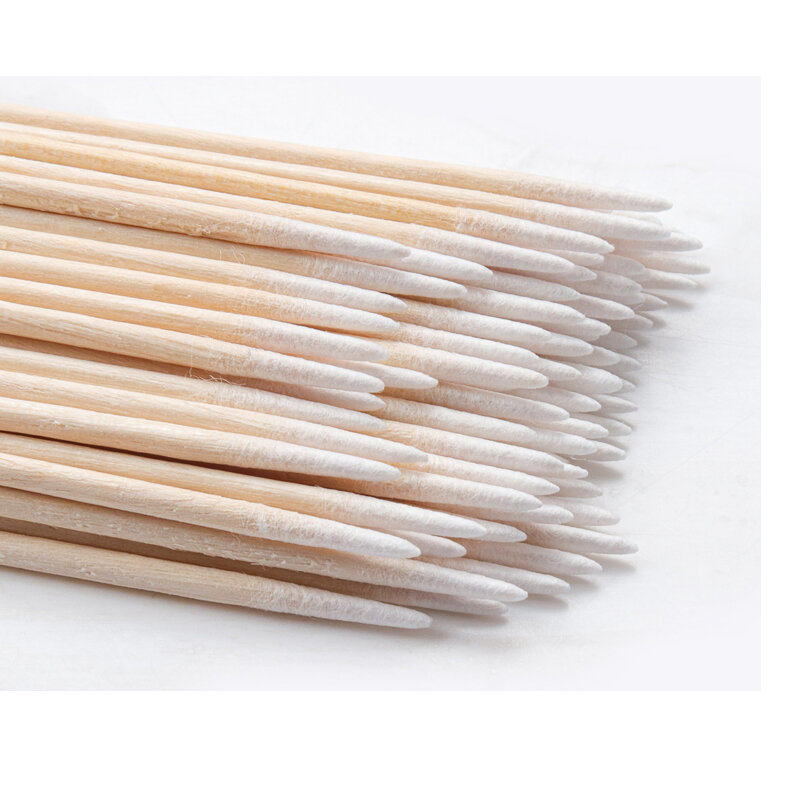 500Pcs ฝ้าย Swab Lint ฟรีไม้ Swabs ต่อขนตากาวถอดเครื่องมือใหม่