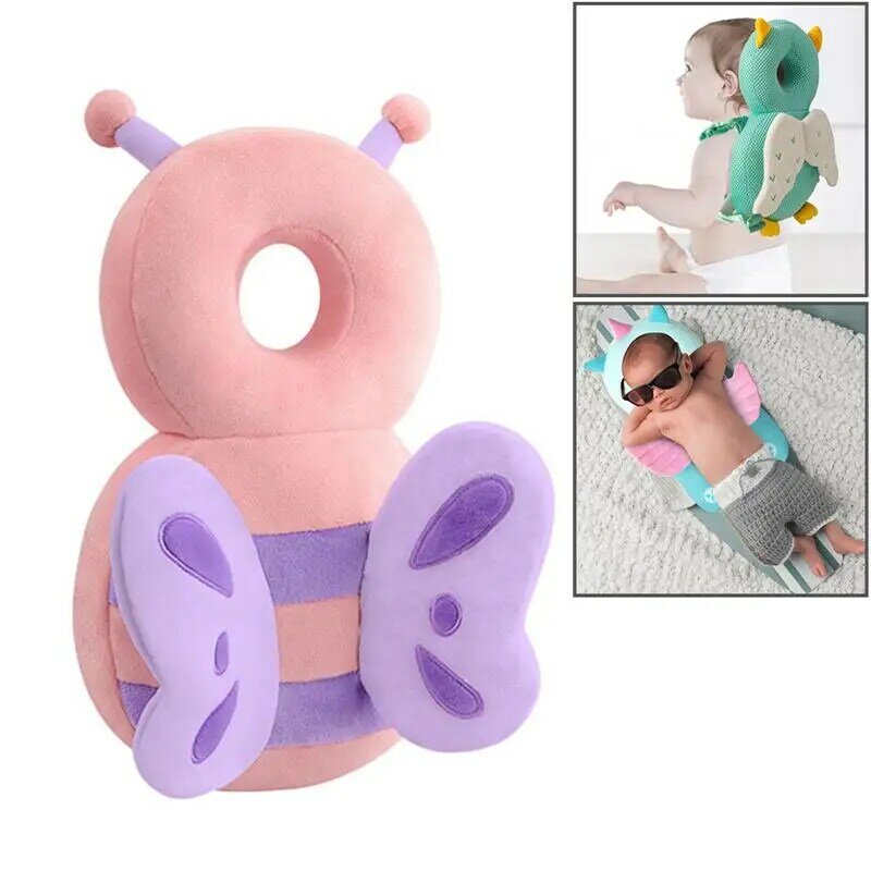 Protector de cabeza de bebé 1-3T, cojín de seguridad para evitar daños en la espalda, almohada de seguridad de dibujos animados de Angel Bee