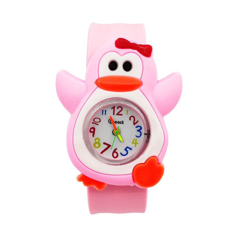 2020 년 신제품 펭귄 패턴 아기 장난감, 어린이 시계, 남아/여아 생일 선물, 어린이 디지털 시계, 어린이 전자 시계 시계