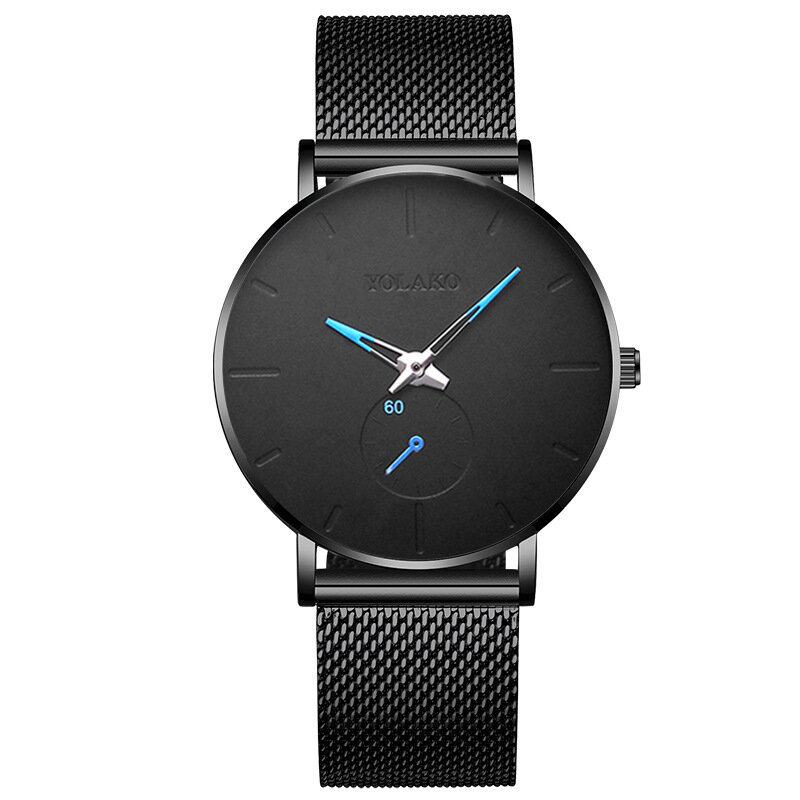 Estoque novo!! Moda masculina relógios marca ultra-fino luxo relógio de quartzo masculino casual malha fina aço esporte relógio relogio masculino