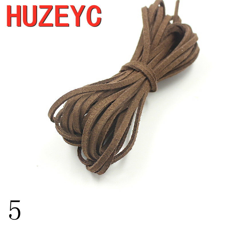 Pulseira colar corda trançada 3mm de largura, caxemira coreana camurça de couro artesanal miçangas acessórios para fazer joias diy