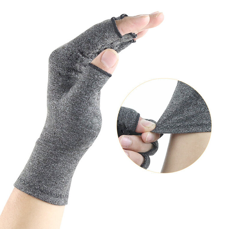 Sfit-guantes para artritis Premium, para alivio del dolor articular, terapia de manos, dedos abiertos, deportes de Yoga, 1 par