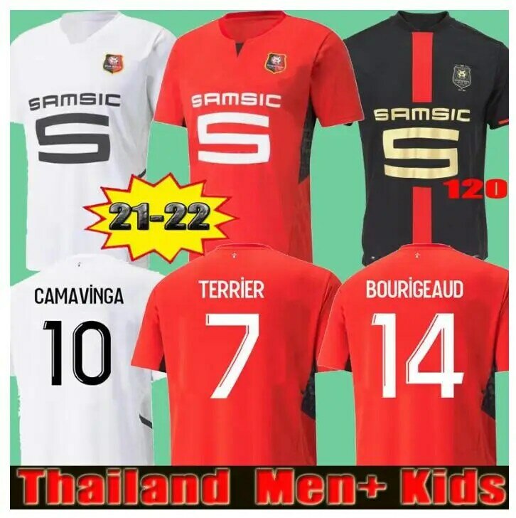 Camiseta de fútbol para homens e crianças, maillot de pie, 2021 22, renios, fraphinha niang hunou, camavinga shaker