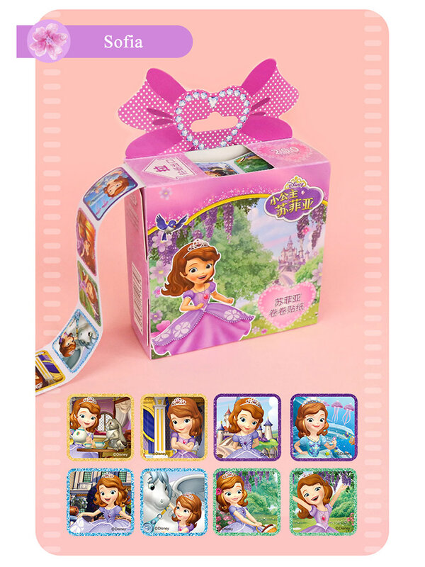200 fogli In una scatola adesivi Cartoon Disney Disney Frozen 2 Elsa Anna Princess Sofia Cars Pony adesivi rimovibili per bambini giocattoli