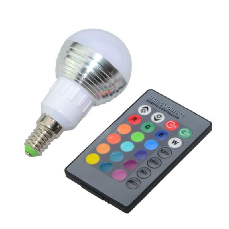 E27 E14 LED 16 색 변경 RGB 매직 전구 램프 85-265V 110V 120V 220V RGB Led 스포트 라이트 + IR 원격 제어