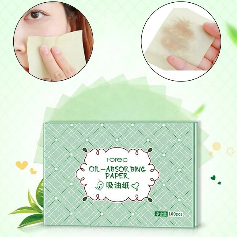 100pcs Facial Oil Control Papers Wipes Sheets Absorbing Face Blotting Clean