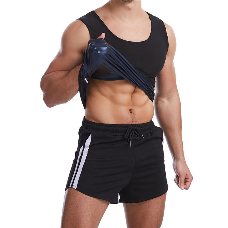 Men shapewear cintura trainer sauna suor fitness emagrecimento colete barriga controle camisa abdômen tanque superior shaper corpo