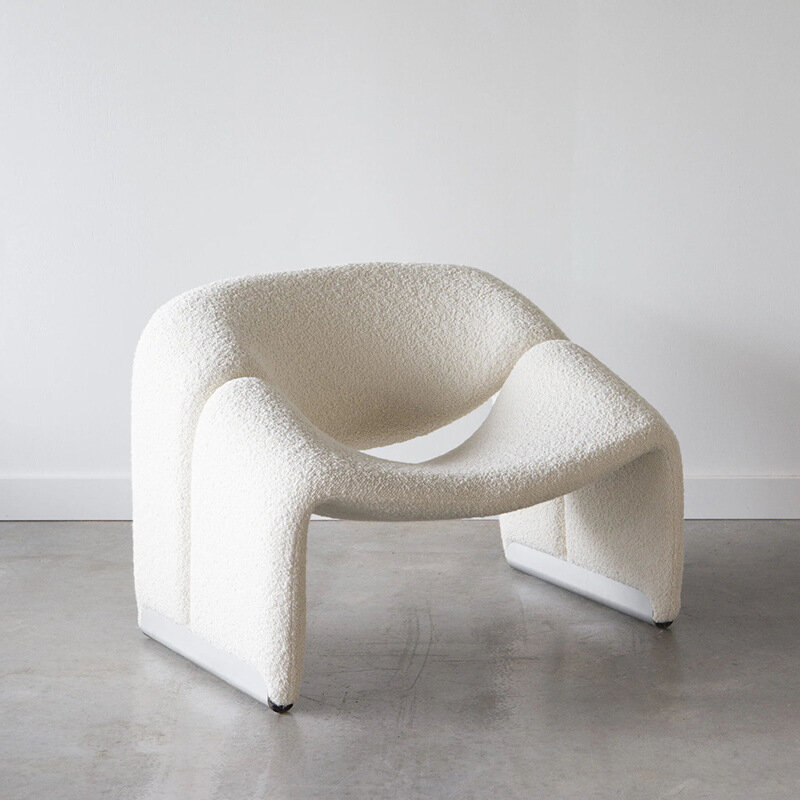 Классический дизайнерский стул в стиле ретро, дугообразный односпальный диван, кресло в скандинавском стиле ваби, односпальный стул, сетча...