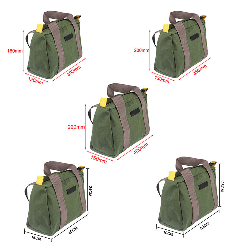 Multifuncional Canvas Tool Handbag, Ferramentas Broca Saco De Armazenamento, Eletricista Screwdriver Organizer Bags, Sacolas de alta capacidade