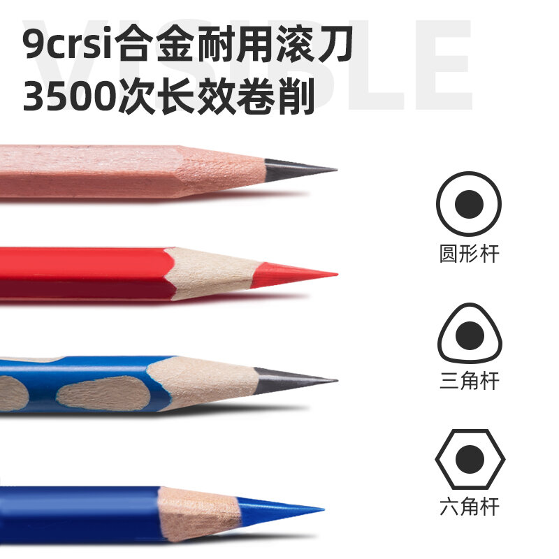 Deli – taille-crayon supérieur 71162, articles de papeterie couleur transparente, taille-crayon scolaire, pour la rentrée scolaire