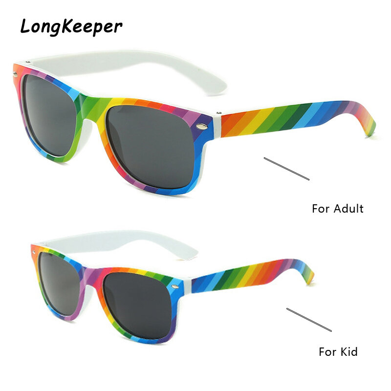 Óculos de sol feminino quadrado, óculos coloridos de marca de designer moderno para crianças, meninos, meninas, festa, pais-filhos, óculos de sol