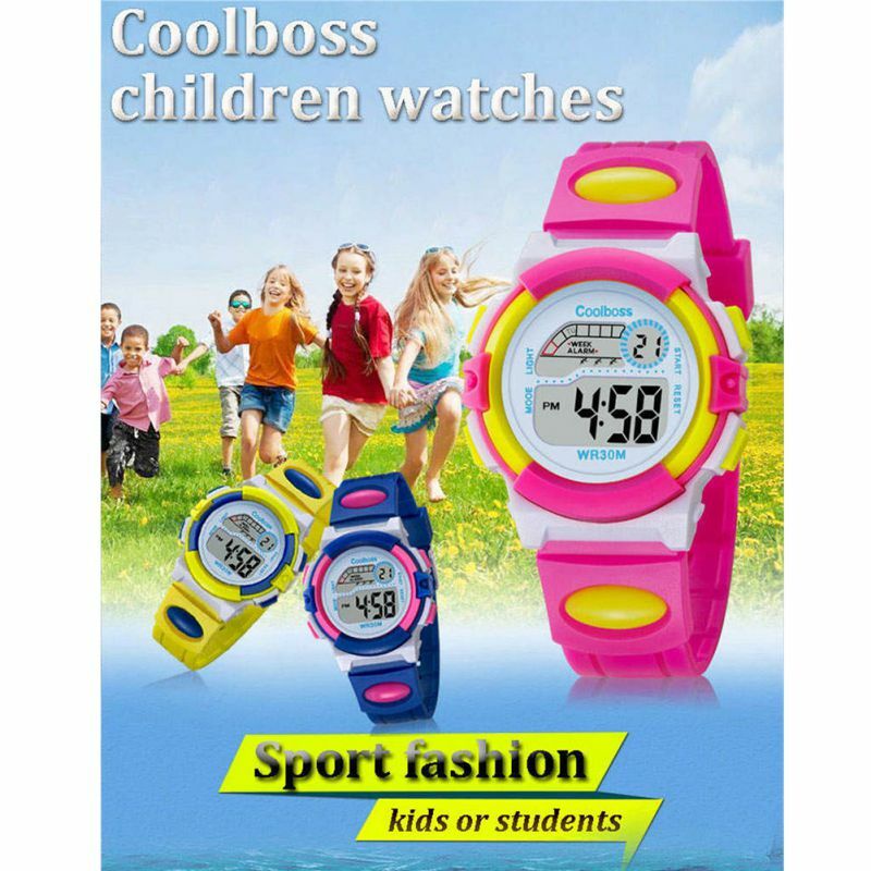 Waterproof Sports Children Student Watch Child Alarm Clock Calendar Colorful Led Wrist watch