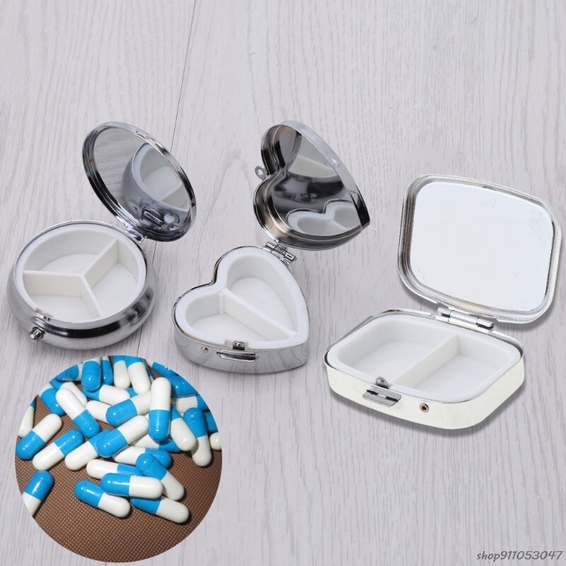 Free Shipping 1PC Pillbox Medicine Container Key Chain Tablet Storage Case Key Ring Pill ju9 21 Wholesales