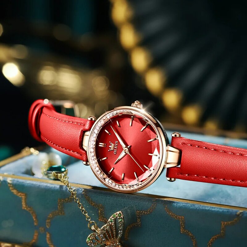 Relojes de lujo para mujer, pulsera de cuarzo con correa de cuero, resistente al agua, informal, pequeño, regalo de San Valentín