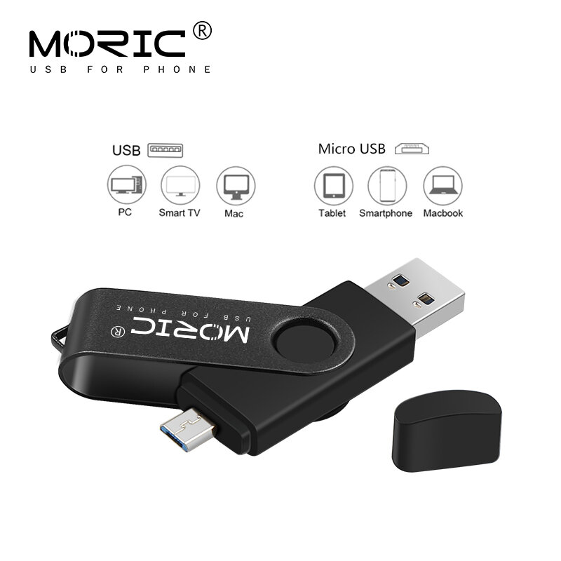 Bán Buôn Mini Cle Usb Usb 3.0 Đèn LED Cổng USB Kim Loại Bút Pendrive 16Gb 32Gb 64gb Micro Usb 128Gb Thẻ Nhớ