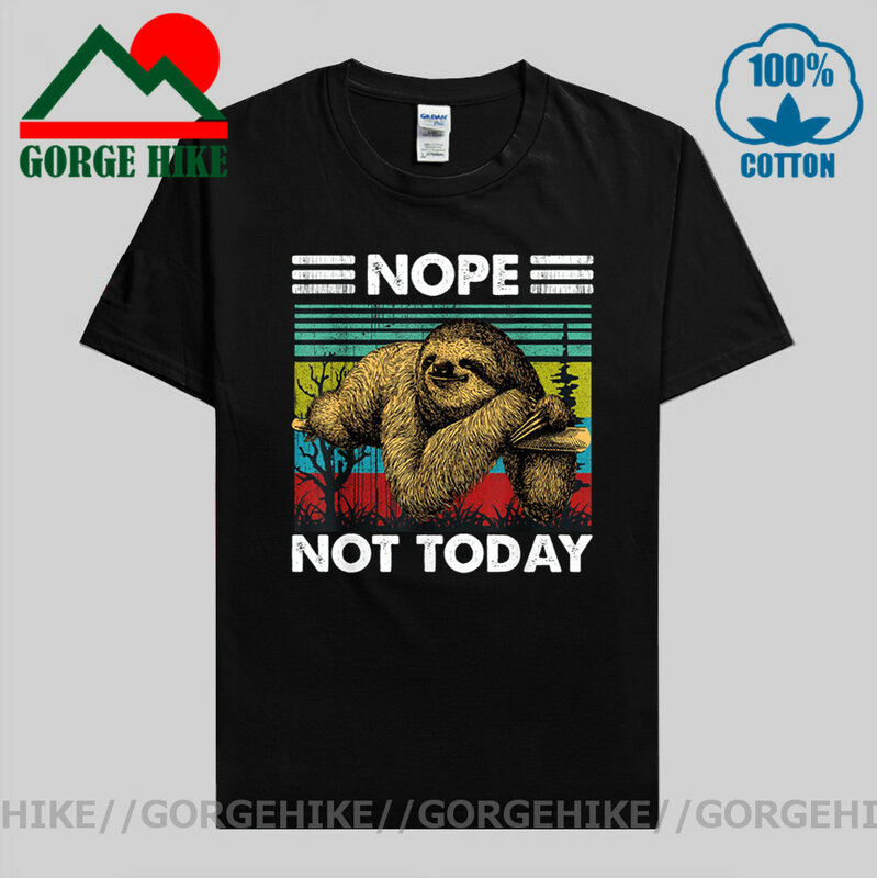T Shirt Merek Musim Panas 2021 T Shirt Pria Lengan Pendek Sloth 'T Today T-Shirt Kartun Folivora Atasan Kaus Kasual Pria Streetwear