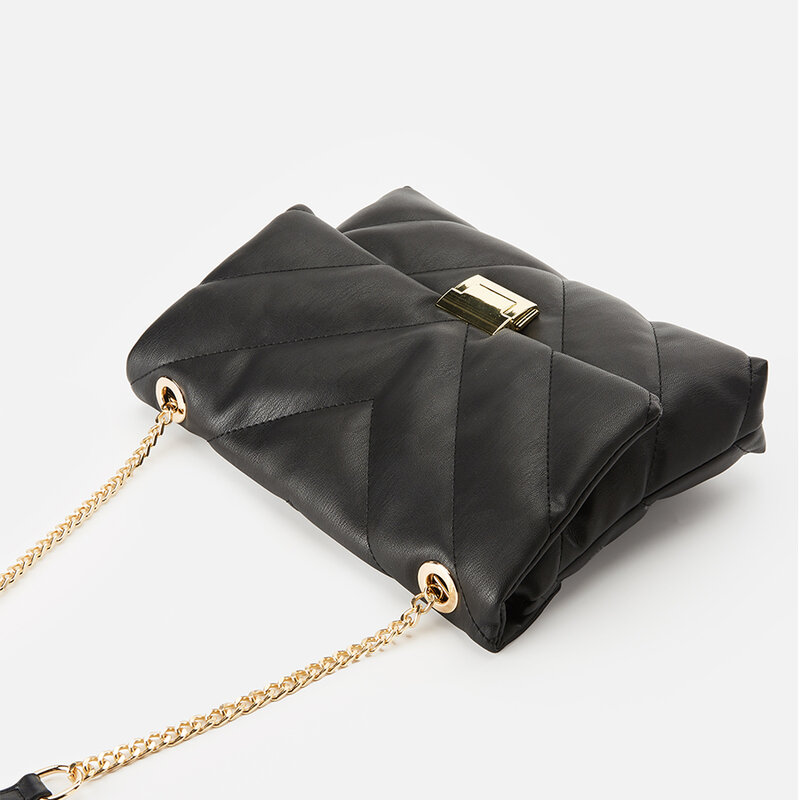 Новинка, однотонные женские сумки через плечо из искусственной кожи 2021, сумка-Кроссбоди на цепочке, дизайнерская женская сумка-мессенджер н...