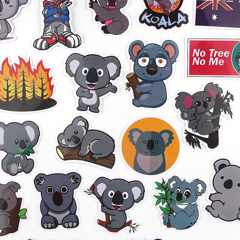 Conjunto 10 BH1024 Blinghero Koala Animais Adesivos 38 Pçs/set Etiquetas Dos Desenhos Animados Laptop Adesivos de Carro Decalque Álbum de Scrapbooking Coleção