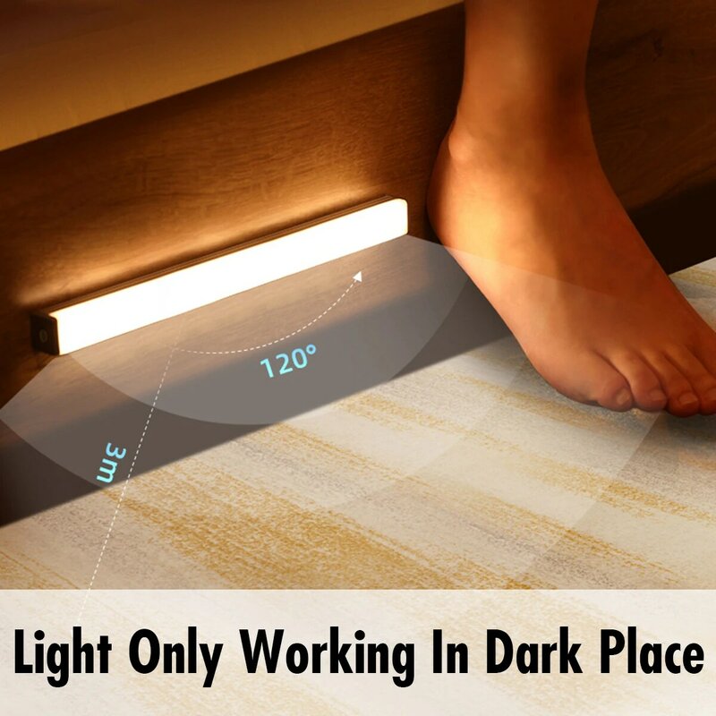 Sensore di movimento luci notturne a LED senza fili decorazioni per camera da letto rivelatore di luce lampada da parete decorativa scala armadio camera corridoio illuminazione