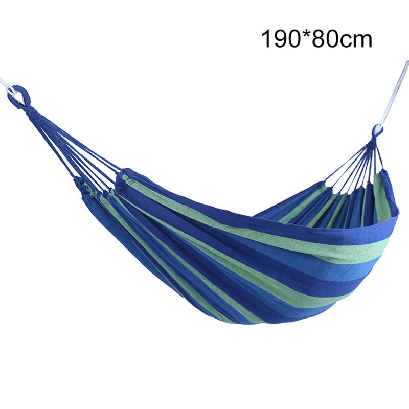 2020 duplo de largura grossa lona hammock acampamento ao ar livre backpackaging lazer balanço portátil pendurado cama dormir balanço rede