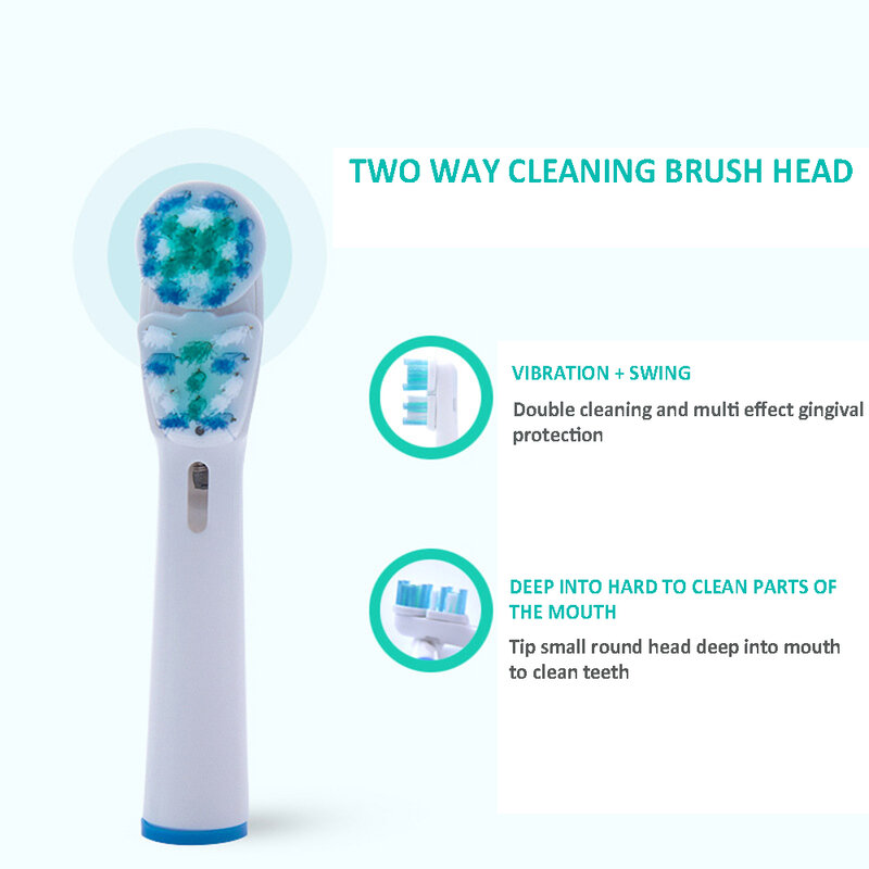 4pcs SB-417A Double Effect cleaning Replacement Toothbrush Heads For Oral B Brush Head Advance Power/Pro Health/Triumph/3D Excel