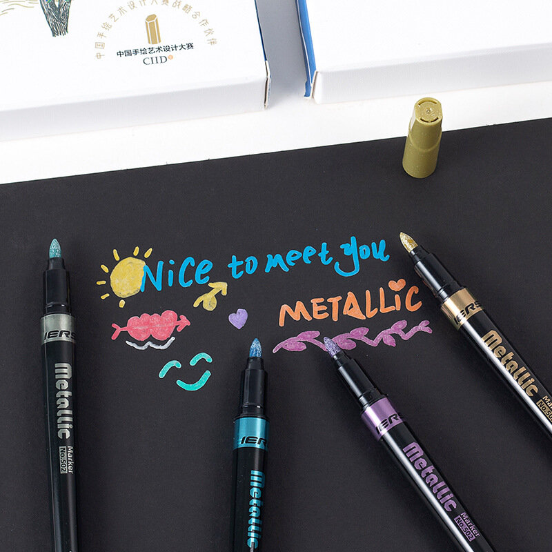 10/18 цветов металлическая ручка-маркер 2,0 мм перманентные акриловые ручки для письма DIY Фотоальбом искусство Рок Металл керамика стекло
