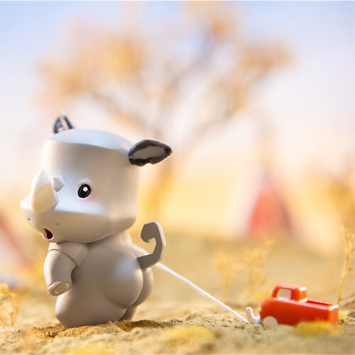 Rinoceronte sneaker giocattoli carino vita da sogno figura Anime azione casuale sorpresa PVC modello regalo di compleanno Decor 8 pz/set