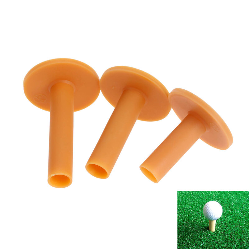 3Pcs/Set 54mm/70mm/83mm Durable Rubber Golf Tees Golf Ball Tees Holder Golf Course Driving Range Mat Golf Training Practice Aids