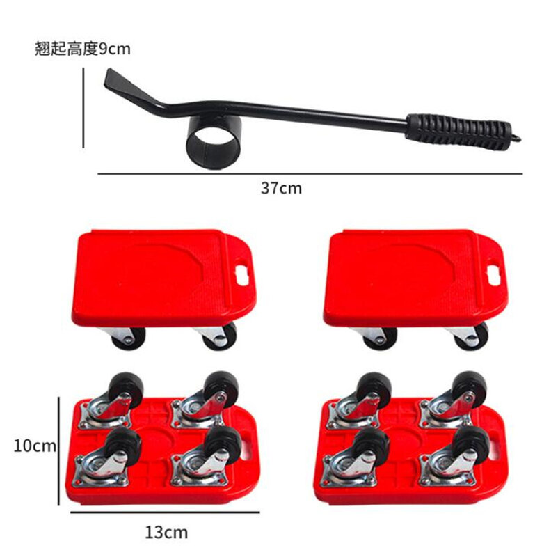 Dropshipping Furniture Mover Set Furniture Mover Tool Transport Lifter Heavy Stuffs Moving Wheel Roller Bar Hand Tools