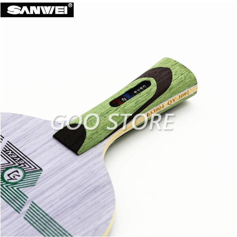 SANWEI-raqueta de tenis de mesa, palas verdes, aptas para tenis de mesa, de 11 capas, Control de madera QY