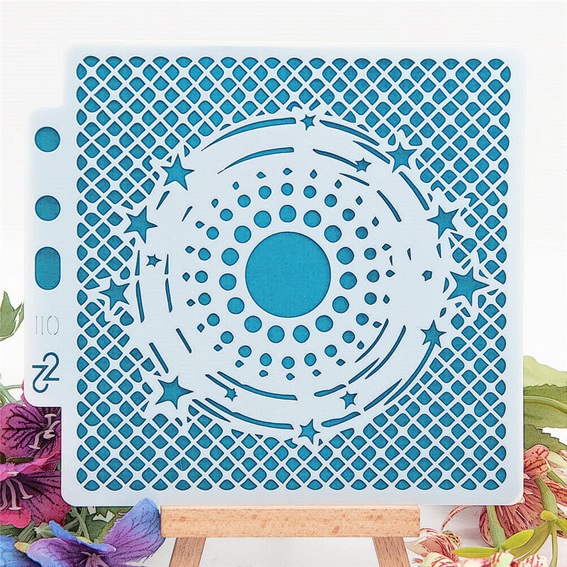 14*13CM Lotus Plastic Mold Shield DIY Cake Scrapbook Stencils Hollow Embellishments Printing lace ruler Cover Templat