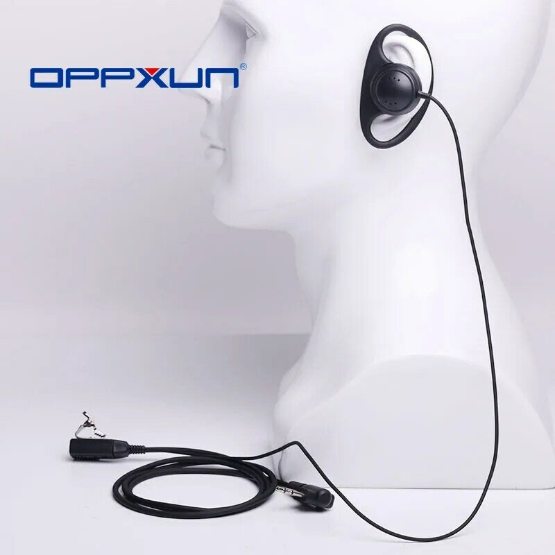 Fone de ouvido com microfone ptt avançado de 2 pinos, forma de d, headset para motorola way gp88s gp300 gp68 gp000 gp88 gp3188 cp040 cp1