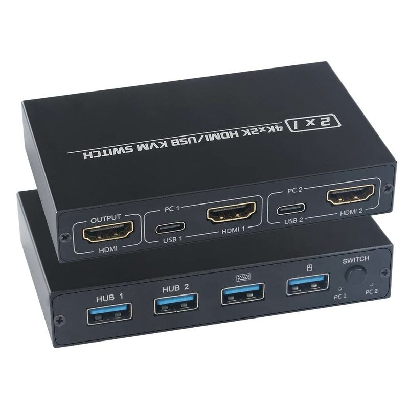 HDMI互換の4Kスイッチ,スイッチ,USB 2.0,2 in 1,コンピューターモニター,キーボード,マウス,HDMI,cpプリンター用
