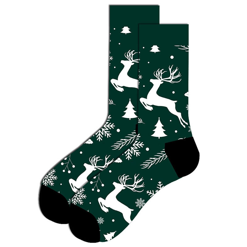 Da Uomo Natale Calzini Di Cotone caldo per albero di Natale Pupazzo di neve Barba Divertente Crew Socks 