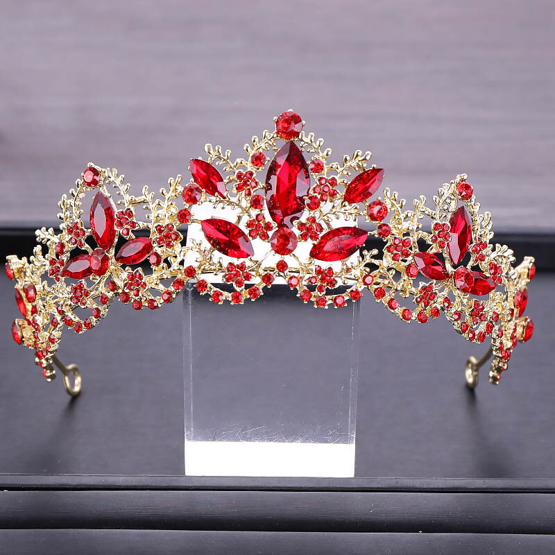 تاج الزفاف الصينية للعرائس مشرقة حجر الراين التيجان عصائب للنساء إكسسوارات الشعر الأميرة diadema ديكور مجوهرات