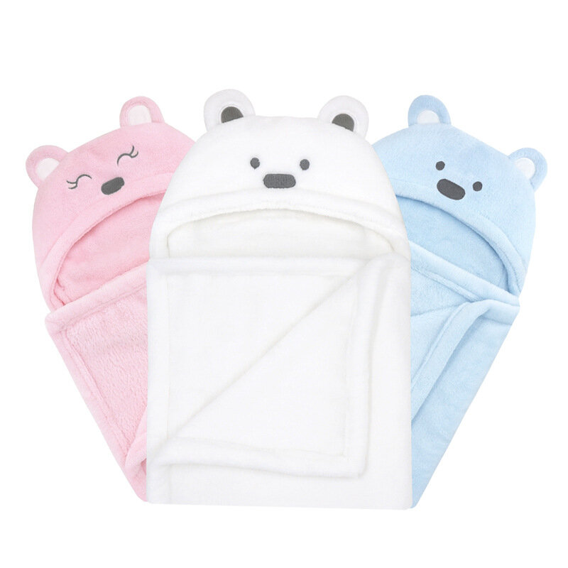 Fleece Fabric Baby Swaddles For Newborn Baby Blankets Winter Outer Cloak Super Soft Baby Blanket Animal Manta Bebe Cobertor