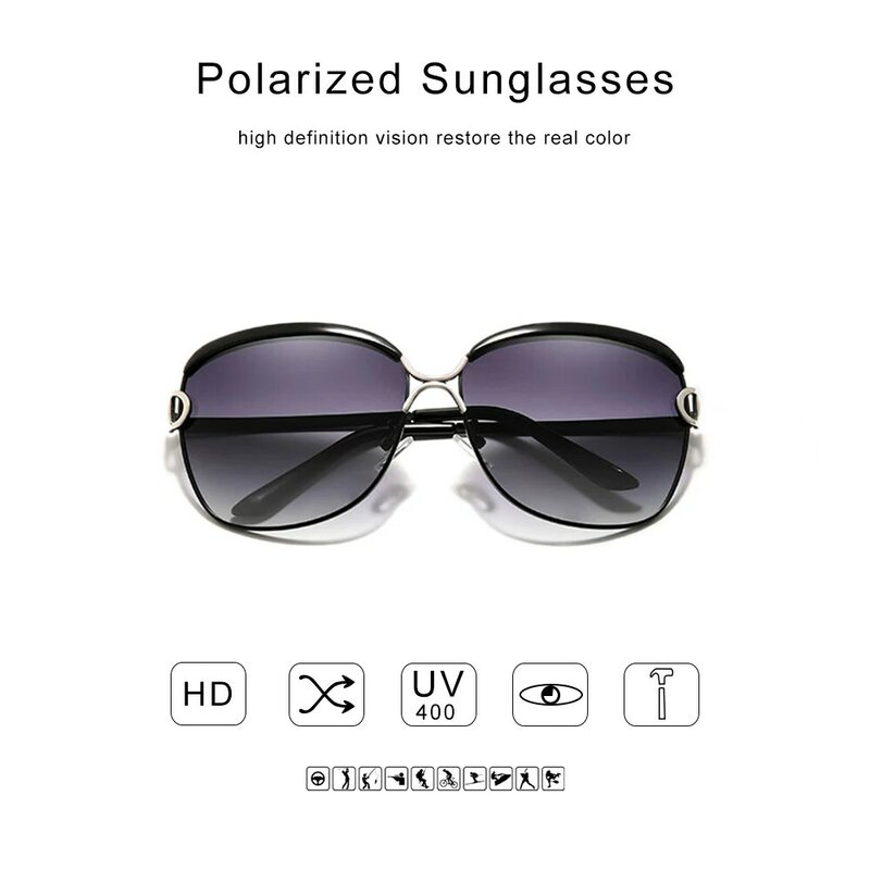 GXP-نظارة شمسية ريترو للنساء ، متدرجة HD و 100% ، عدسات مستقطبة UV400 ، مستديرة ، فراشة ، مريحة وخفيفة الوزن