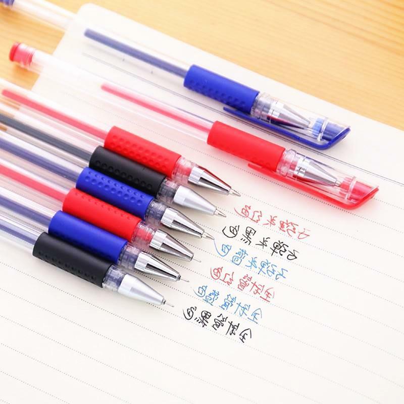 2/4/6/8/10/Uds Azul Rojo bolígrafo de Gel de tinta negra de 0,5mm de escritura Neutral bolígrafo estudiante de la Oficina de la escuela suministros papelería herramienta bolígrafos de Gel