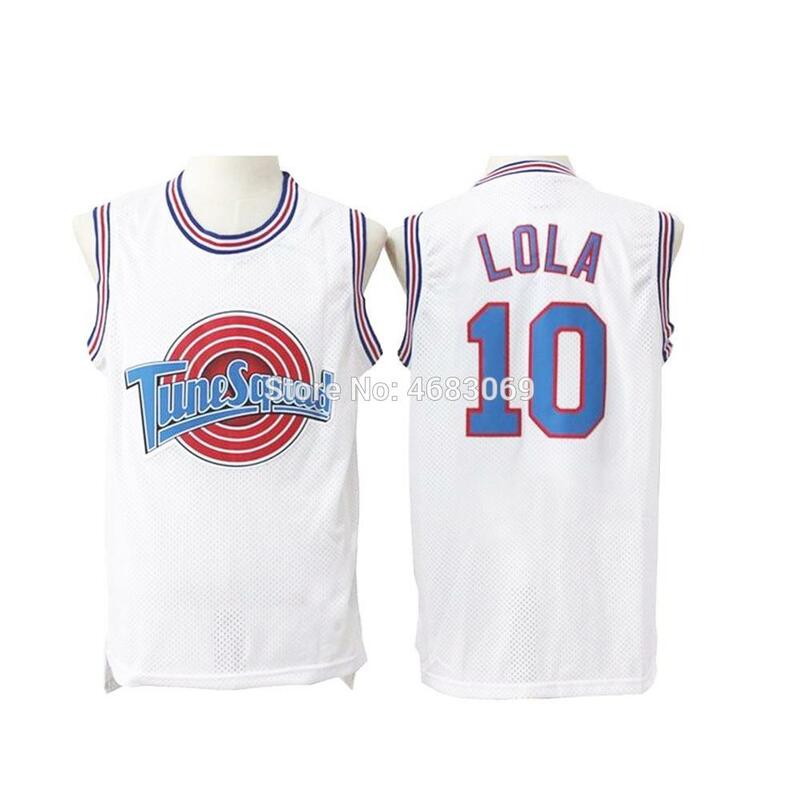 Movie Cosplay Costumes Space-Jam Tune-Squad #23 #1 BUGS #10 LOLA #22 Murray Bunny Basketball Jersey Stitched Number