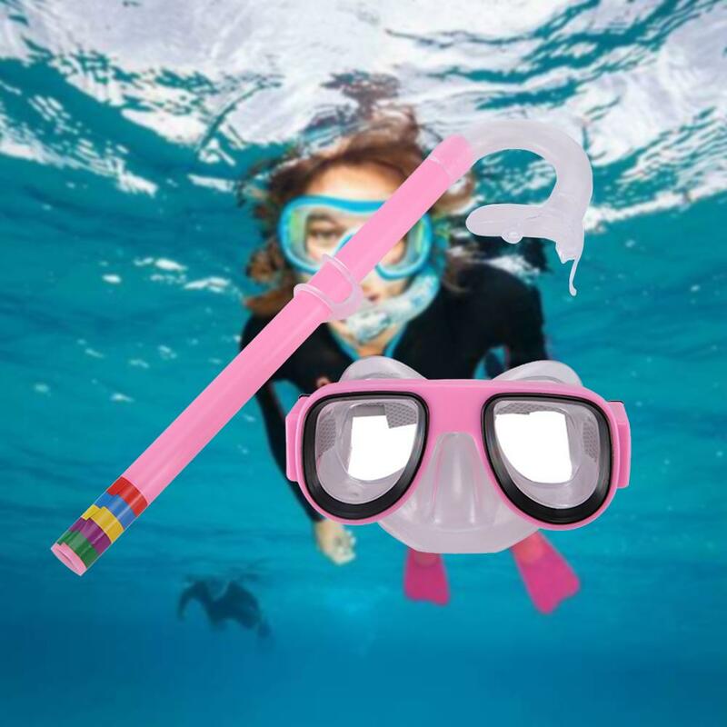 Kids Swimming Goggles Anti Fog Eye Swimming Silicone Goggles Glass Professional Swimming Goggles Snorkel Set Scuba