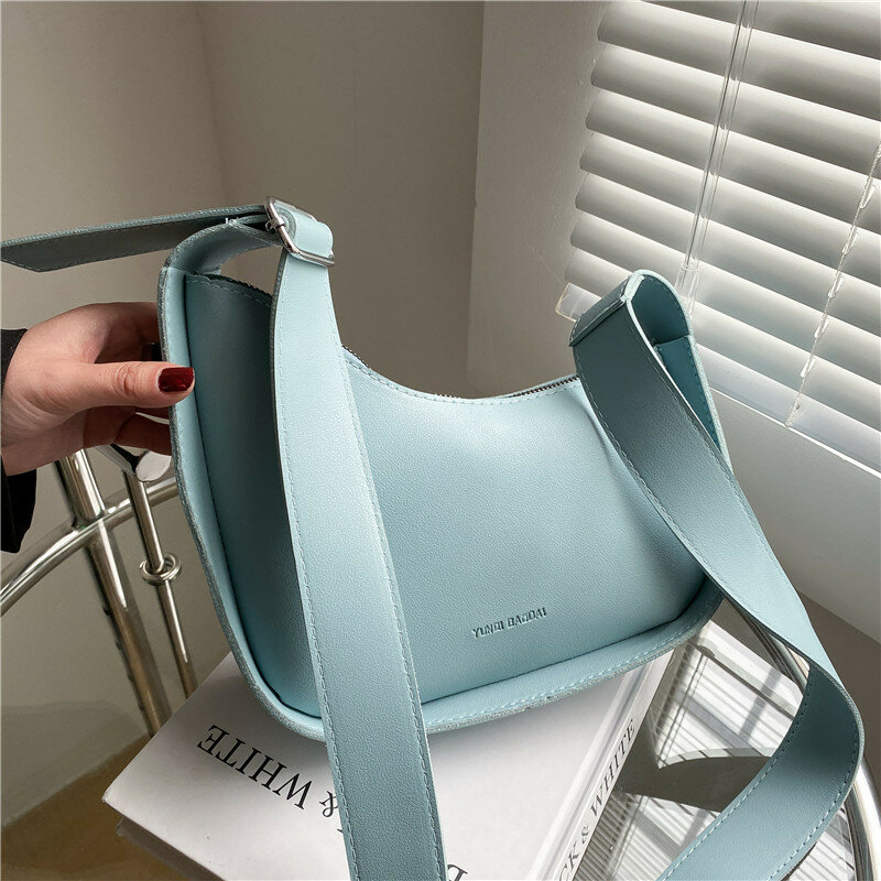 Retro armpit casual simple bag female bag 2021 new simple handbag atmospheric one-shoulder messenger bag
