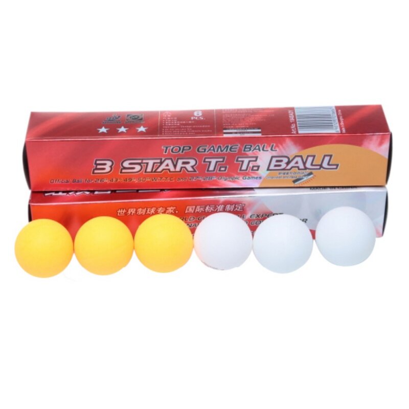 6pcs Material ABS 3 Star 40 + Plástico dois milímetros Ténis De Mesa Bolas de Ping Pong Bolas para TableTennis PingPong Tenis esportes com bola Bolas