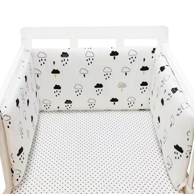 Design de estrela dobrável cama de bebê amortecedor de algodão de uma peça almofada de proteção berço berço amortecedores no berço para recém-nascidos
